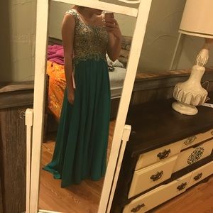 Green Dave & Johnny Prom Dress